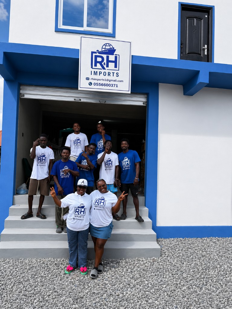 RNH Imports team outside the Ghana operations location
